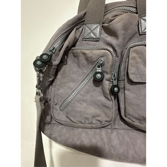 Vintage Kipling Saddle Messenger Bag with Strap Gray - Picture 3 of 7